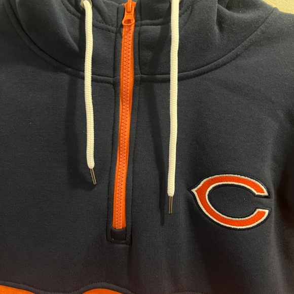 NFL Chicago Bears Hoodie Quarterzip Sweatshirt - Men Small - Picture 2 of 9